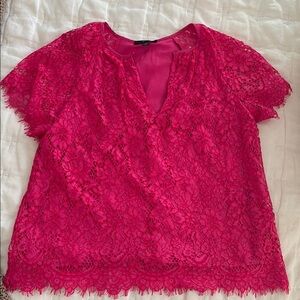 Jcrew Pink Lace Top